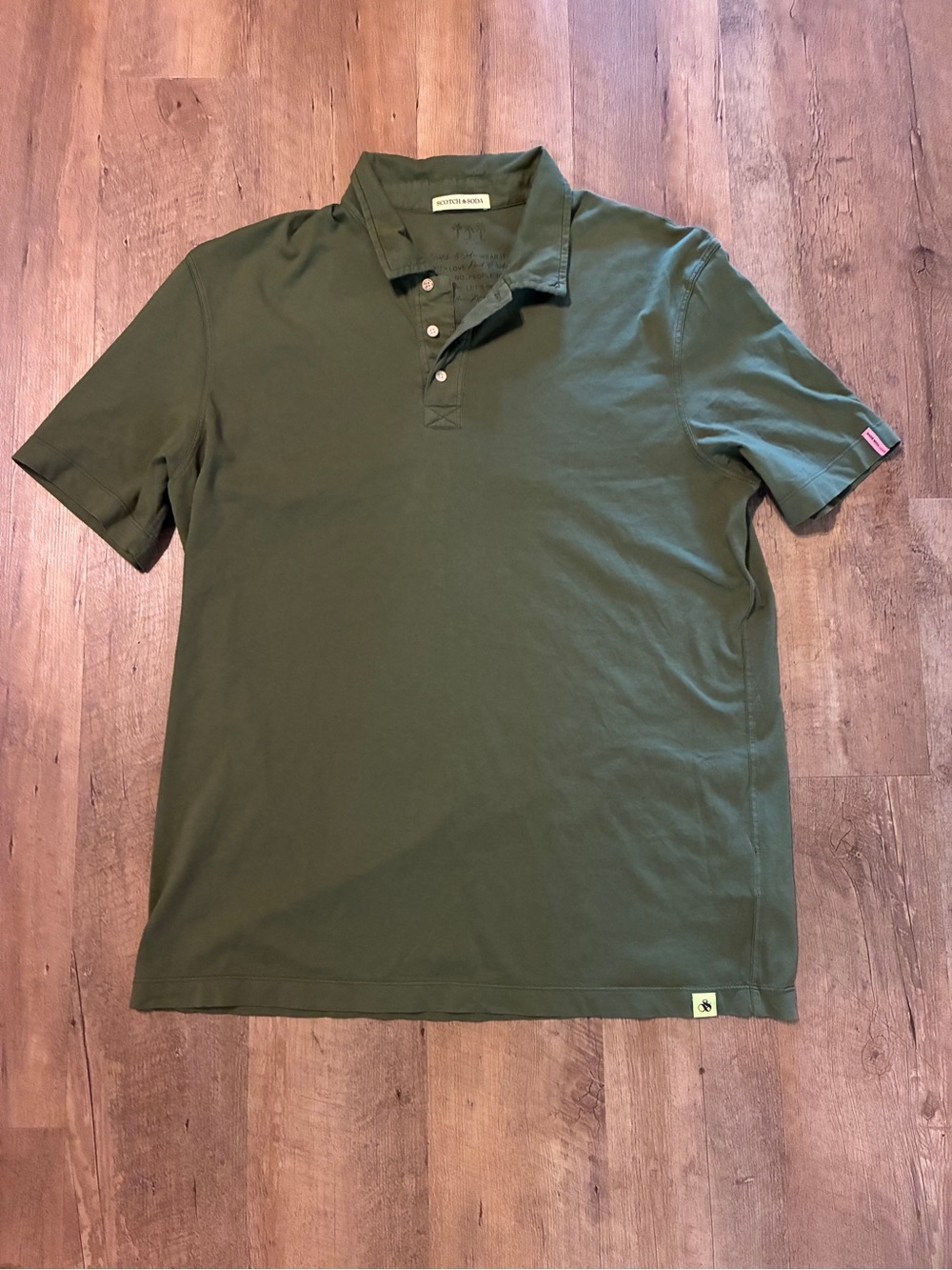 Scotch & Soda Men's Green Polo